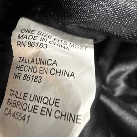 Black Faux Fur Bucket Hat One Size Fits Most Soft & Plush Material Lined - Picture 5 of 7